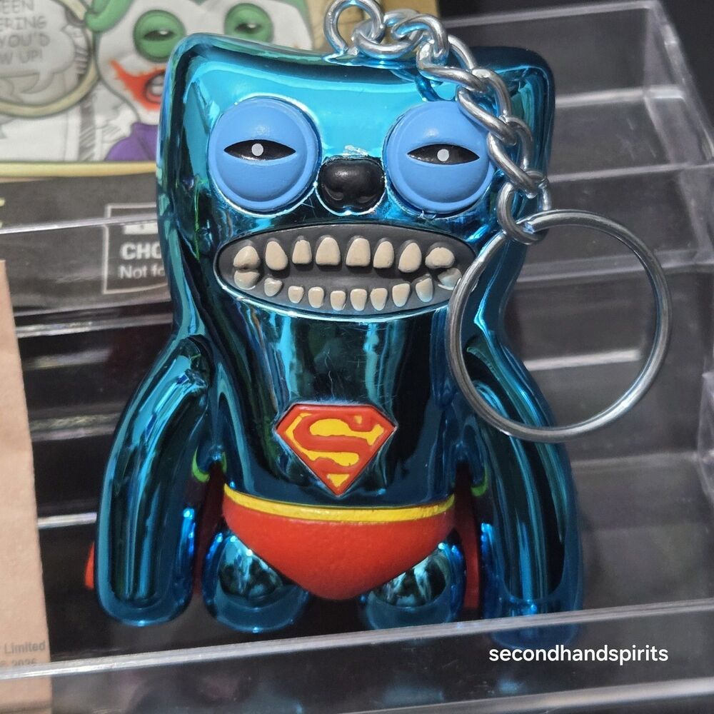 Fuggler DC Keyrings Series 4 Superman Sir Belch Catch Me Metallic Keychain New